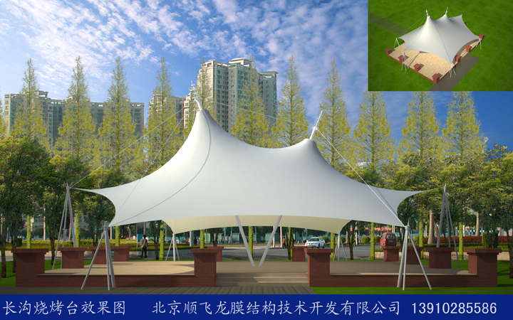 长沟景观张拉膜结构