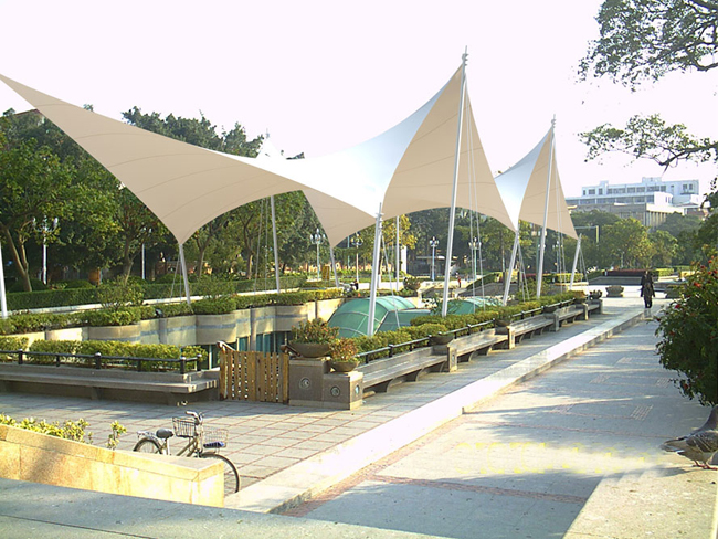 榆垈广场景观张拉膜结构